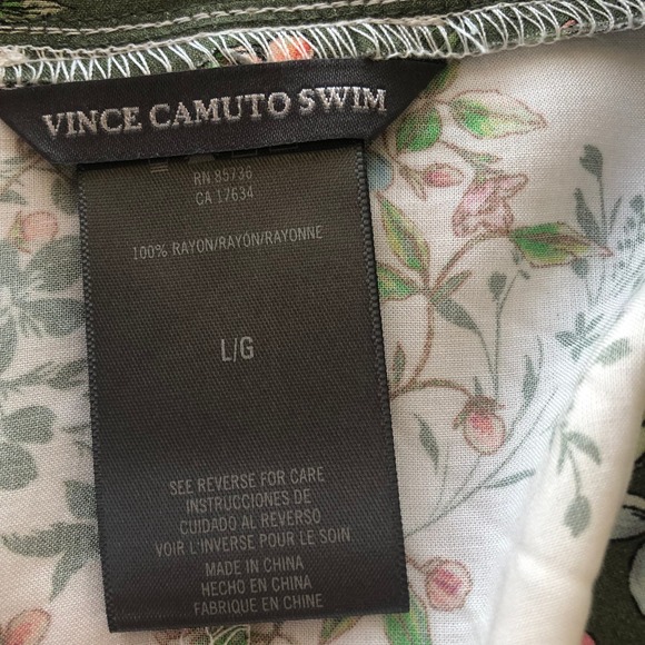 VINCE CAMUTO Retail $162 Picadilly Garden Kimono MIDI Cover Up L - Picture 6 of 7
